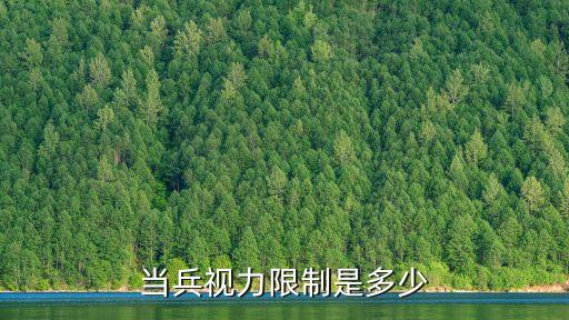 當(dāng)兵視力限制是多少
