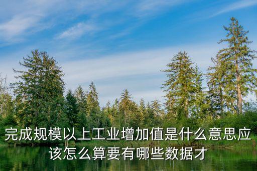 完成規(guī)模以上工業(yè)增加值是什么意思應(yīng)該怎么算要有哪些數(shù)據(jù)才