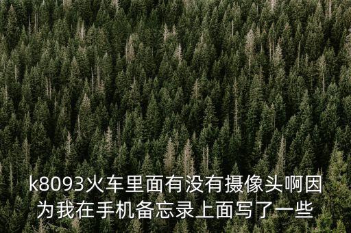 k8093火車?yán)锩嬗袥]有攝像頭啊因?yàn)槲以谑謾C(jī)備忘錄上面寫了一些