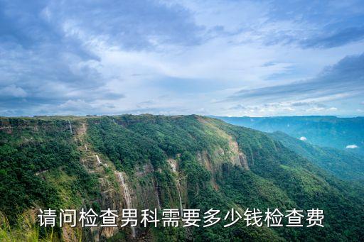 男科體檢要多少錢，男科做全面體檢費用