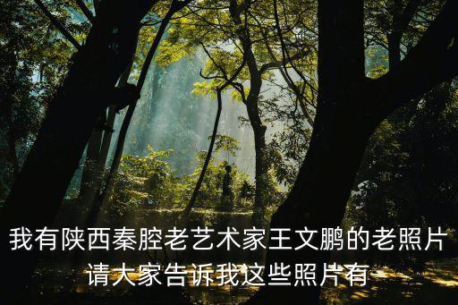 我有陜西秦腔老藝術家王文鵬的老照片請大家告訴我這些照片有