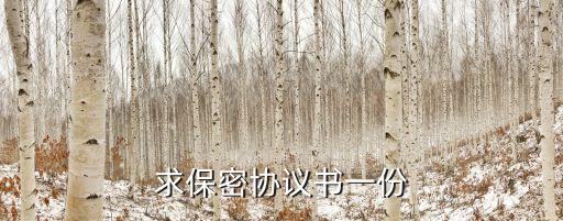 求保密協(xié)議書一份