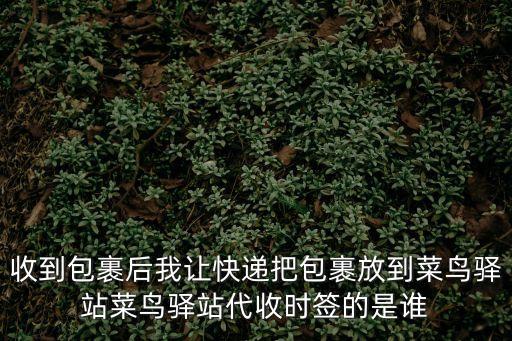 收到包裹后我讓快遞把包裹放到菜鳥驛站菜鳥驛站代收時(shí)簽的是誰(shuí)