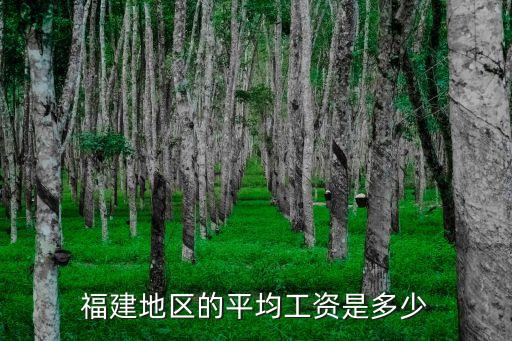 福建地區(qū)的平均工資是多少