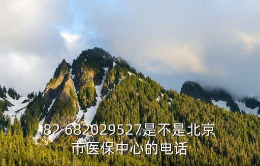 82 682029527是不是北京市醫(yī)保中心的電話