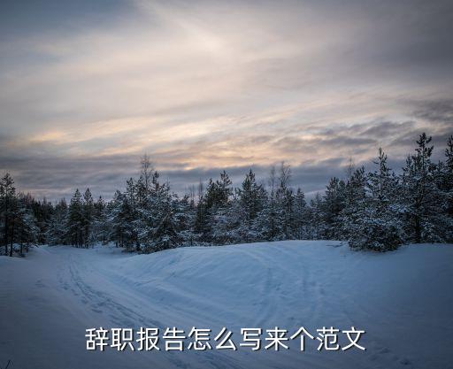 辭職報(bào)告怎么寫(xiě)來(lái)個(gè)范文