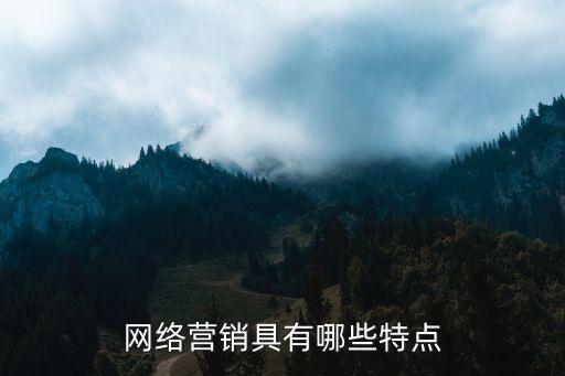 網(wǎng)絡營銷的特點，互聯(lián)網(wǎng)營銷有哪些特點