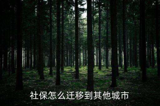 社保遷移，社保怎么轉(zhuǎn)移呀