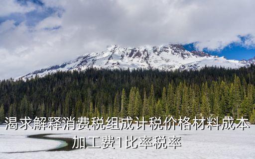 組成計稅價格公式，計稅價格材料成本加工費收回量定額稅率1消費稅比例稅