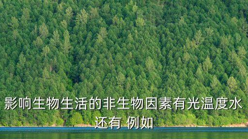 影響生物生活的非生物因素有光溫度水還有 例如