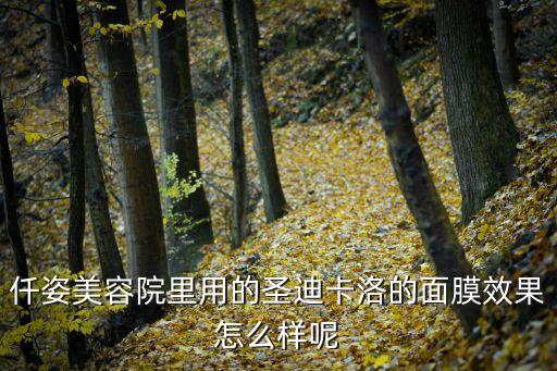 仟姿美容院里用的圣迪卡洛的面膜效果怎么樣呢