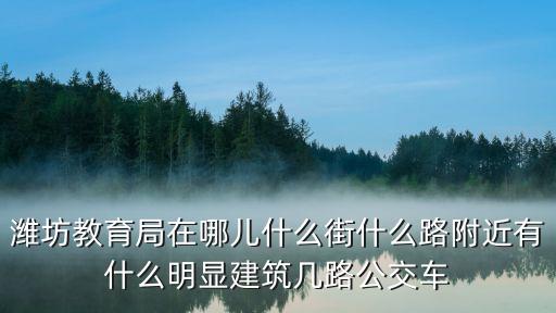 濰坊教育局，濰坊市教育局在什么地方