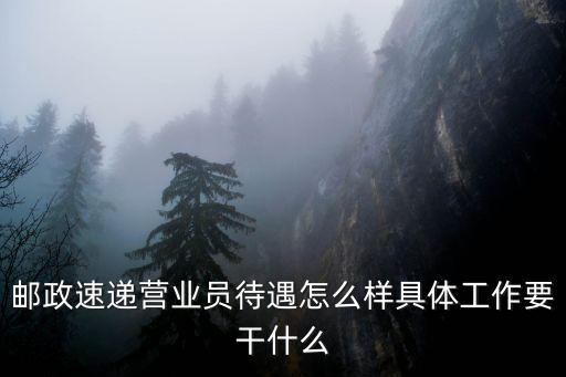 郵政速遞營業(yè)員待遇怎么樣具體工作要干什么