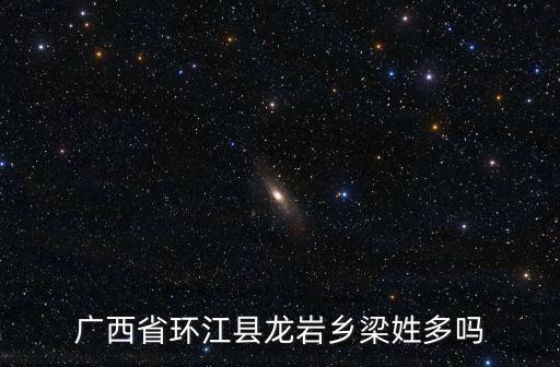 廣西省環(huán)江縣龍巖鄉(xiāng)梁姓多嗎