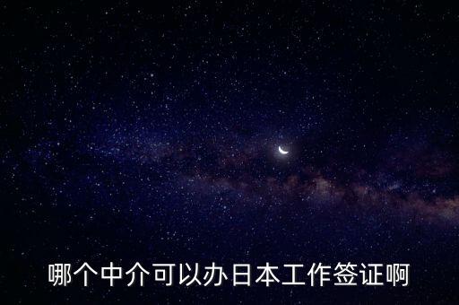 哪個中介可以辦日本工作簽證啊