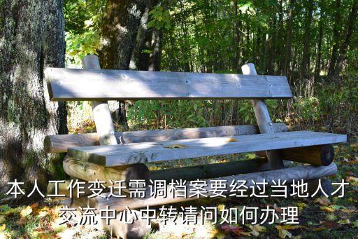 本人工作變遷需調(diào)檔案要經(jīng)過當(dāng)?shù)厝瞬沤涣髦行闹修D(zhuǎn)請(qǐng)問如何辦理