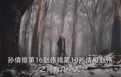 孫倩排第16趙偉排第10孫倩和趙偉之間有幾個(gè)人