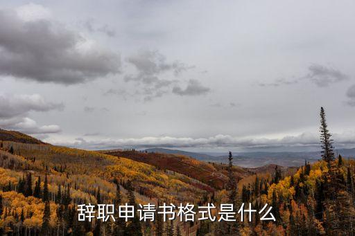 辭職報告書寫格式，辭職申請書格式是什么