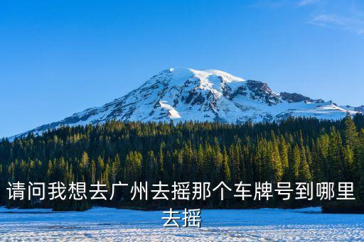 廣州市搖號(hào)，請(qǐng)問(wèn)我想去廣州去搖那個(gè)車牌號(hào)到哪里去搖