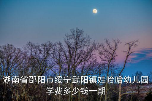 湖南省邵陽市綏寧武陽鎮(zhèn)娃哈哈幼兒園學(xué)費(fèi)多少錢一期