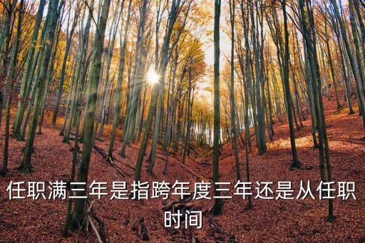 任職滿三年是指跨年度三年還是從任職時間