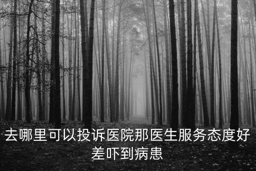 去哪里可以投訴醫(yī)院那醫(yī)生服務(wù)態(tài)度好差嚇到病患