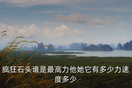 瘋狂石頭誰是最高力他她它有多少力速度多少