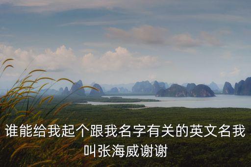 誰能給我起個跟我名字有關(guān)的英文名我叫張海威謝謝