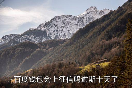 度小滿上征信嗎，百度錢包會(huì)上征信嗎逾期十天了