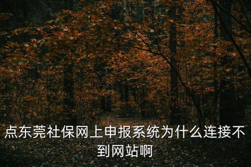 東莞社保網(wǎng)上申報系統(tǒng)，東莞社保網(wǎng)址