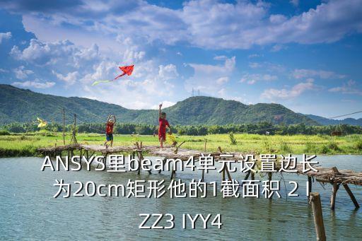 ANSYS里beam4單元設置邊長為20cm矩形他的1截面積 2 IZZ3 IYY4