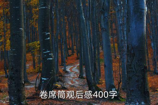 卷席筒觀后感400字