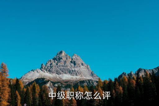 中級職稱怎么評，中級職稱評定是什么流程