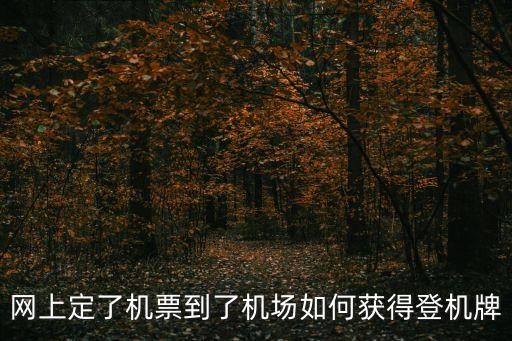 網(wǎng)上定了機票到了機場如何獲得登機牌