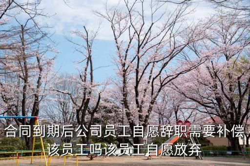 合同到期后公司員工自愿辭職需要補償該員工嗎該員工自愿放棄