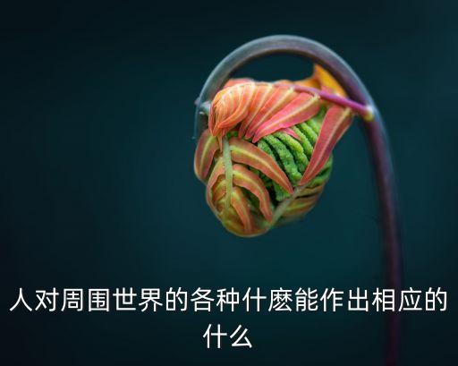 人對什么，人對周圍世界的各種什麼能作出相應(yīng)的什么
