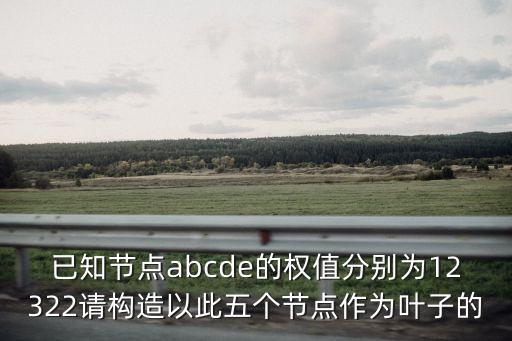 已知節(jié)點abcde的權(quán)值分別為12322請構(gòu)造以此五個節(jié)點作為葉子的