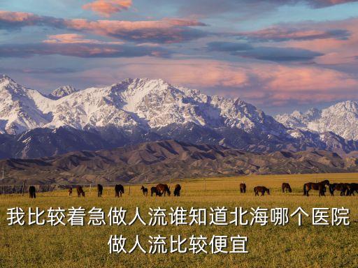 北海市財政局，我比較著急做人流誰知道北海哪個醫(yī)院做人流比較便宜