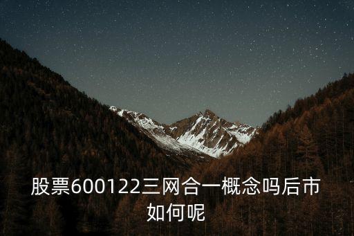股票600122三網(wǎng)合一概念嗎后市如何呢