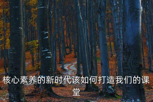 核心素養(yǎng)的新時(shí)代該如何打造我們的課堂
