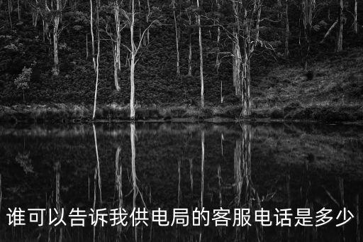 誰可以告訴我供電局的客服電話是多少