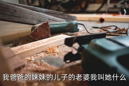 日表嫂，我爸爸的妹妹的兒子的老婆我叫她什么