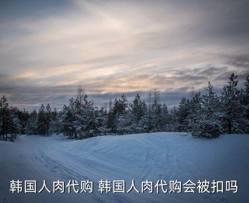人肉代購將被限，韓國人肉代購 韓國人肉代購會(huì)被扣嗎