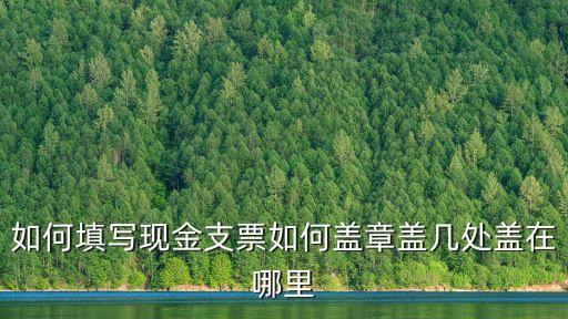 如何填寫現(xiàn)金支票如何蓋章蓋幾處蓋在哪里