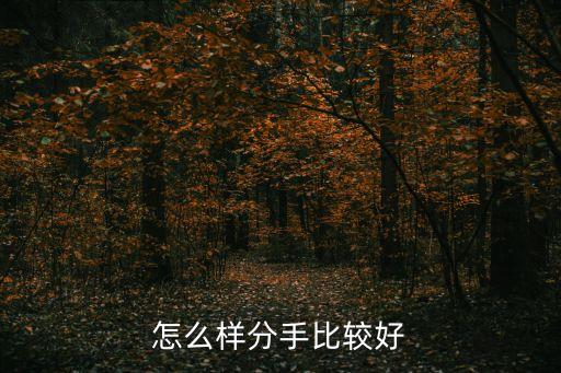 怎么樣分手比較好
