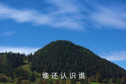  誰 還 認(rèn) 識(shí) 誰