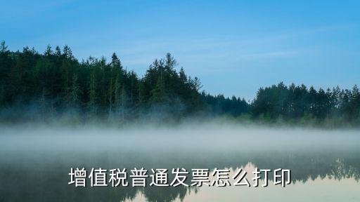 增值稅發(fā)票打印，增值稅普通發(fā)票怎么打印