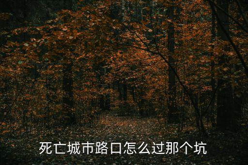 死亡城市，死亡城市路口怎么過那個坑