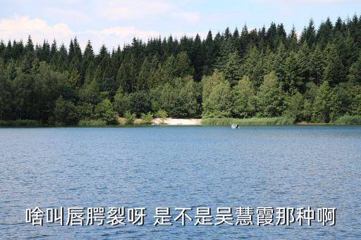 吳慧霞，啥叫唇腭裂呀 是不是吳慧霞那種啊