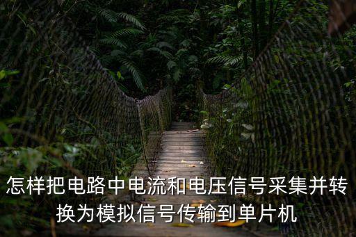 怎樣把電路中電流和電壓信號采集并轉(zhuǎn)換為模擬信號傳輸?shù)絾纹瑱C(jī)